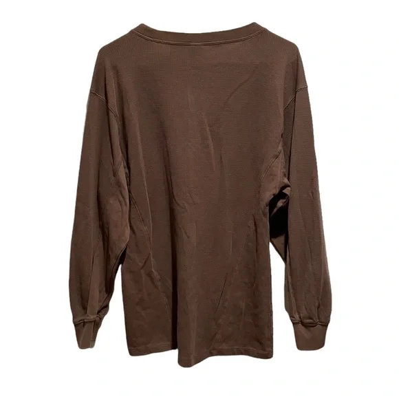 Wild Fable Dark Taupe Long Sleeve Waffle Knit Top XS - Picture 4 of 4